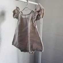 Ins/ г. европейский и американский комбинезон с оборками для маленьких девочек, Милая Детская летняя одежда принцессы