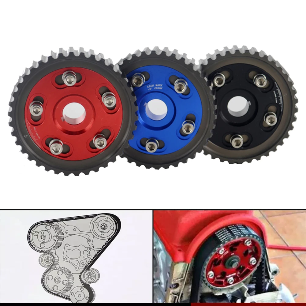PQY HNBR гоночный ремень синий + алюминиевый Cam Gear BLUE для 92 00 Civic D16Z D16Y TB1002B 6542B|Ремни