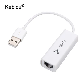 

Kebidu High Quality White USB 2.0 To RJ45 LAN Ethernet Network Adapter For Win 7 Win 8 Win 10 For MAc