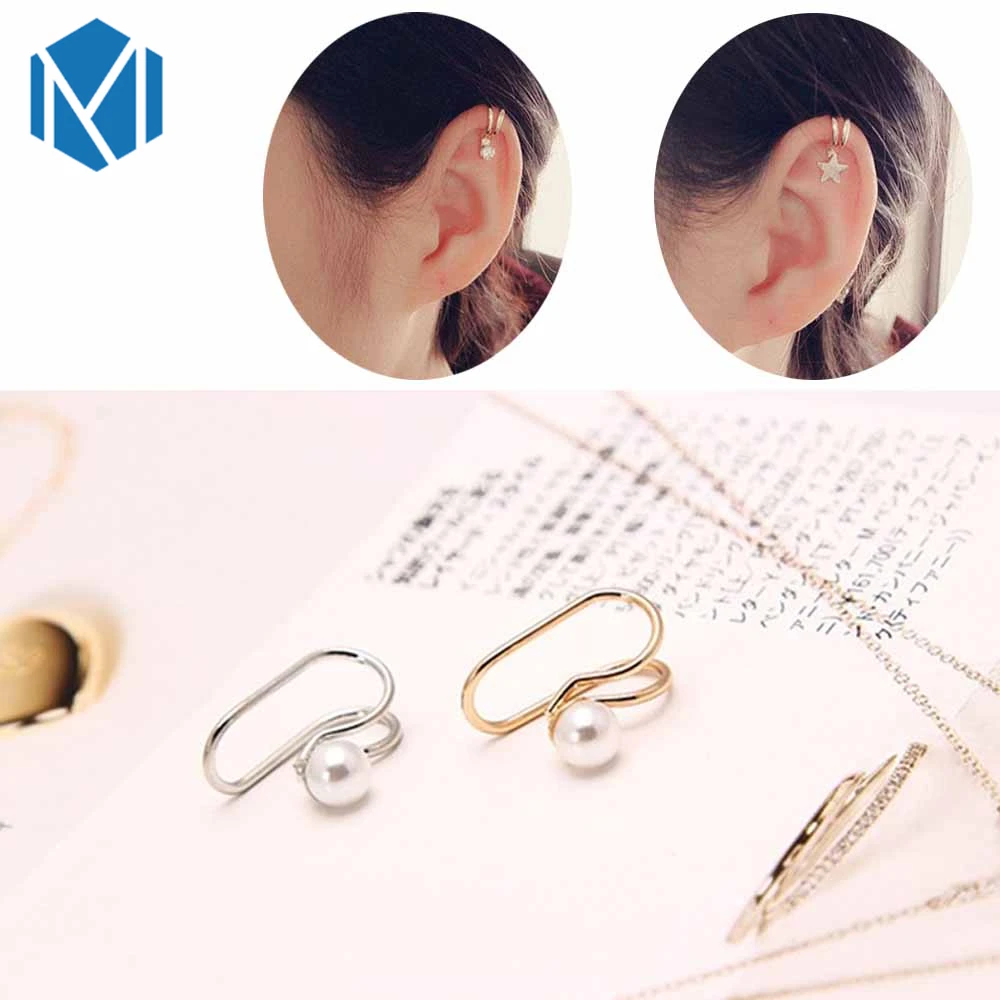 M MISM/хит продаж серьги Клипсы из сплава в форме звезды простые для девочек модные