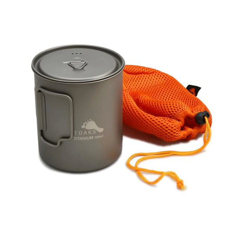 3in1titanium taza plegable ultraligero titanio Vajilla Titanium pot portátil Titanium tazón camping titanio taza 750 ml 110g