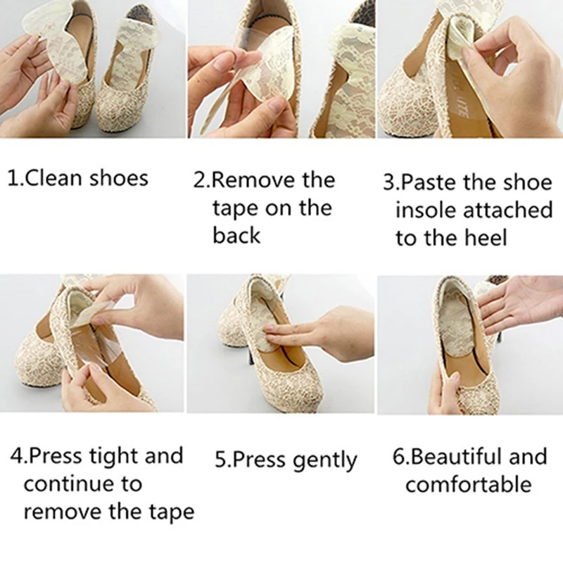 Inserções de Sapato Apertos de Salto Palmilha Protetor Feminino Almofada Macia T-forma Alto Forro Arco Suporte Orthotic Cor Aleatória 30pairs 9 Instrumento cuidados c/ pés