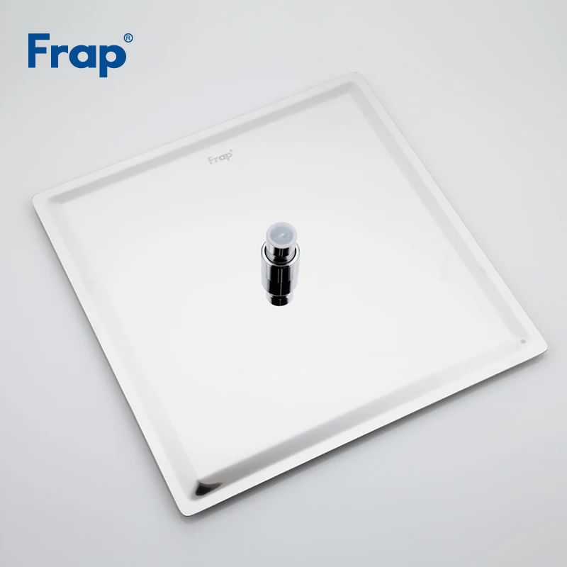 US $20.45 Frap New Bathroom Shower Head Silver Square 304 Stainless Steel Large Rainfall Overhead Shower Head Bath Rain Shower F283G28