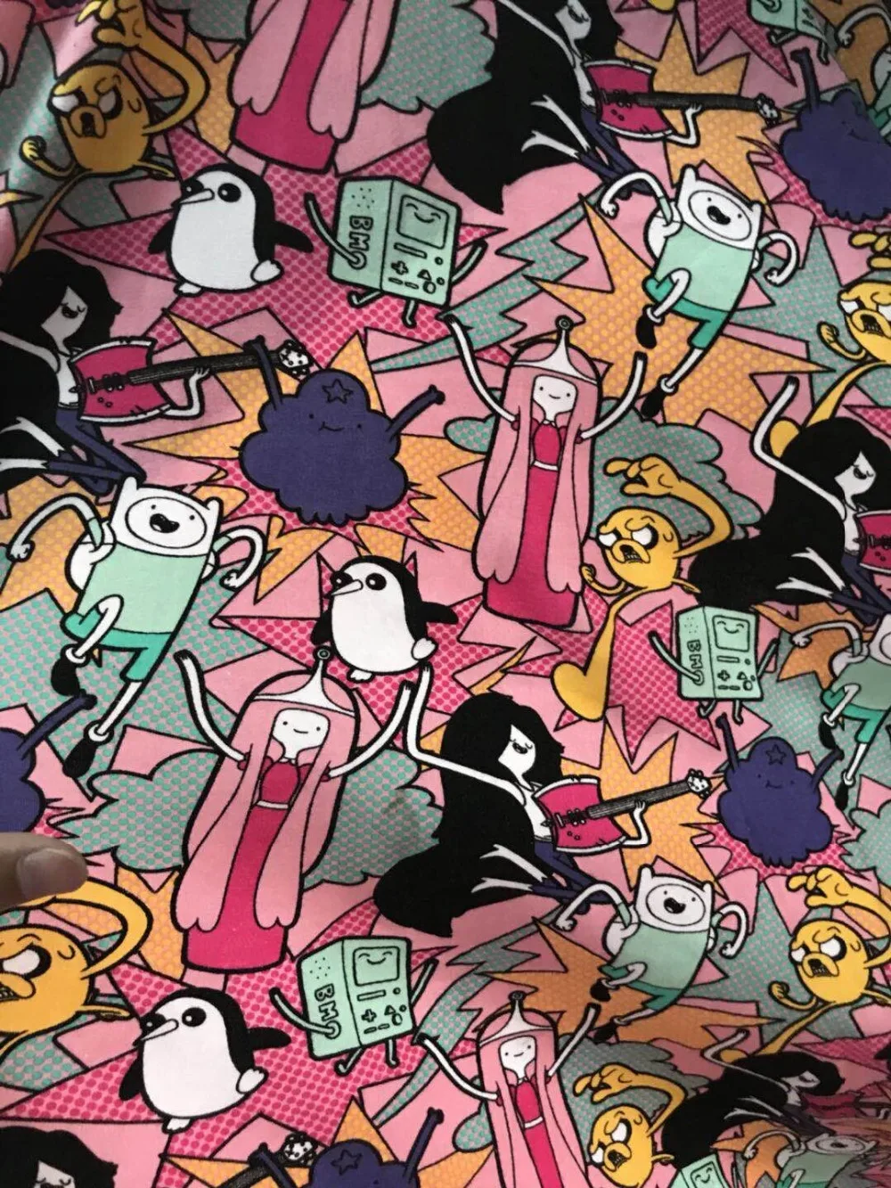 50*170 см время приключений с Финном и Джейком мягкая эластичность Трикотажная хлопковая ткань для шитья diy Лоскутная рубашка для маленьких мальчиков куртка