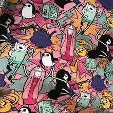 50*170 см время приключений с Финном и Джейком мягкая эластичность Трикотажная хлопковая ткань для шитья diy Лоскутная рубашка для маленьких мальчиков куртка