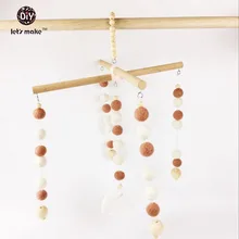 Bola De fieltro de Lana Bebé Perlas De Color Rosa y Blanco Juego de Gimnasio de Bebé de Silicona Elefante Bebé Cuna Montessori Juguetes Sonajero Mordedor Bebé