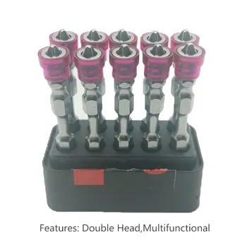 5 шт. 65 мм гипсокартона, отвёртка для гипсокартона, бит 1/4 "с шестигранным хвостовиком, Магнитная отвертка, бит Ph2 Phillips, отвертка, инструменты