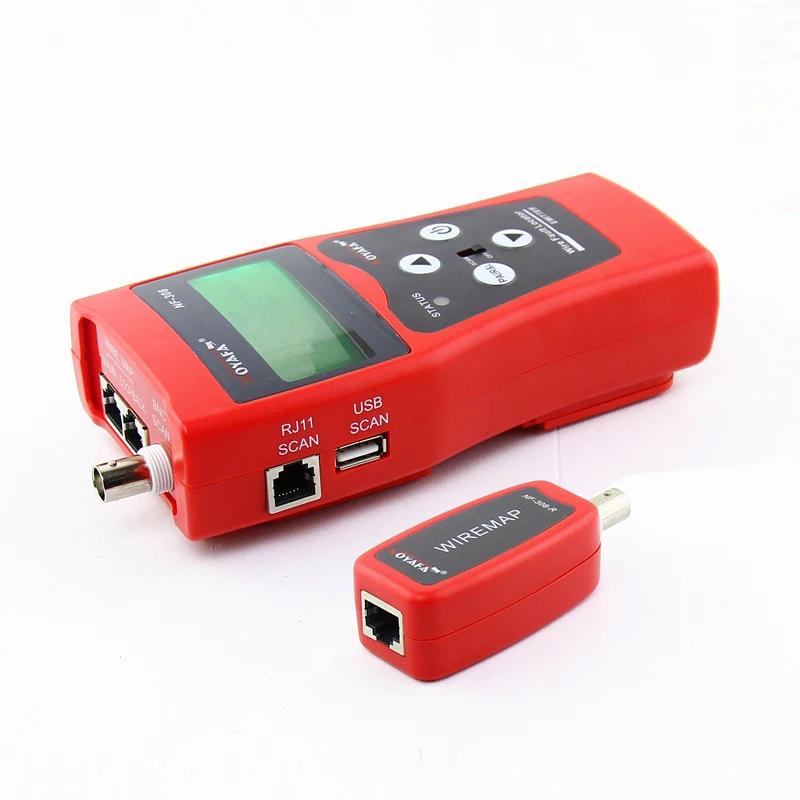 Noyafa Red NF-308 LAN Network Cable Tester Locator for Cat5e Cat6e RJ45 Coacial USB BNC RJ11 Telephone Wire Tracker Tracer NF308 cable tester tracer