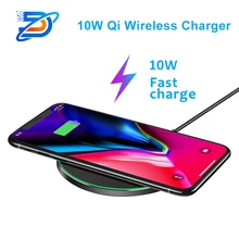 10W Qi Беспроводное зарядное устройство для iPhone X/8 Видимый быстрый беспроводной зарядный коврик для samsung S8/S8+ 8 Беспроводное зарядное устройство двойной