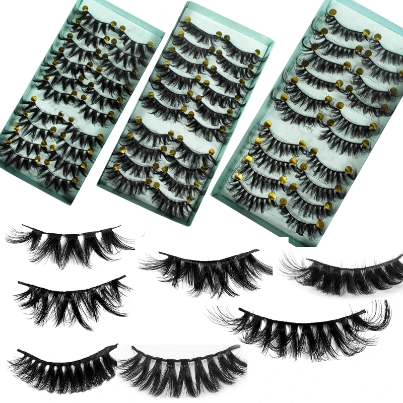 

NEW 10 Pairs Eyelashes False Eyelash Handmade Crossing False Eyelashes Long Black Soft Fake Eyelashes Extension for Big Eyes