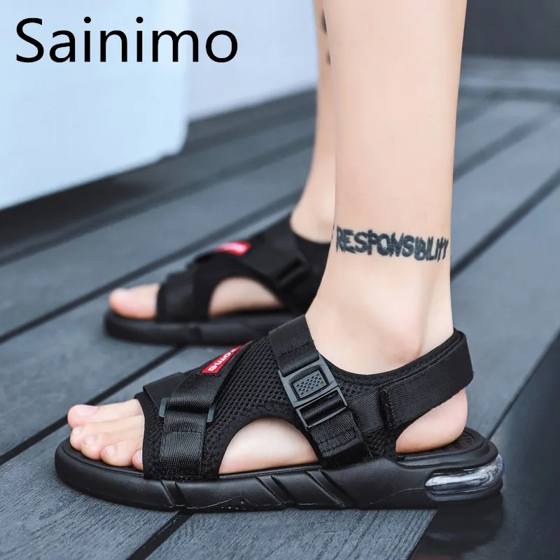 

Men Shoes Sandals Summer Velcros Men's Sandals Men Shoes Summer Flip Flops Beach Swim Flat Light Sandals Large Heren Schoenen