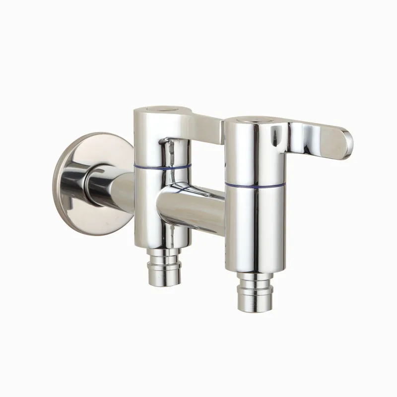 Buy Brass Chrome Double Spout Dual Switch Laundry Bathroom Washing Machine