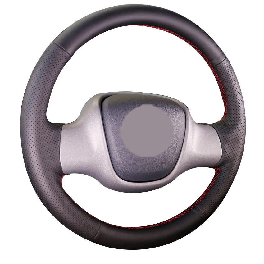 Black Synthetic Leather Car Steering Wheel Cover for Mercedes Benz