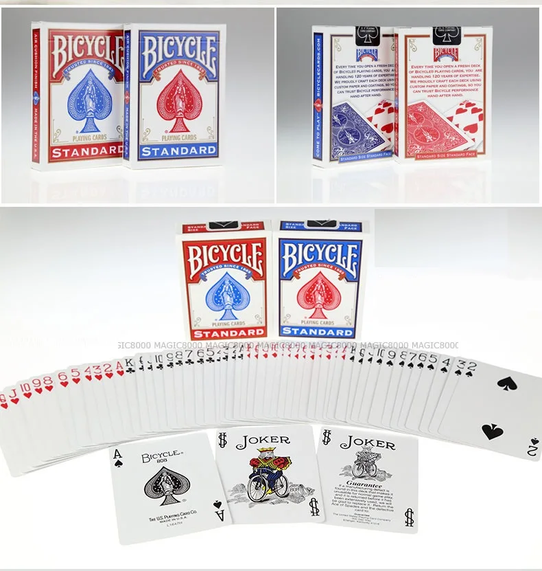 Bicycle Rider Back Standard Index Playing Cards Red/Blue Deck Poker Size 808 New Sealed USPCC USA Magic Cards Magic Tricks Props Bicycle Rider Back Standard Index Playing Cards Red/Blue Deck Poker Size 808 New Sealed USPCC USA Magic Cards Magic Tricks Props
