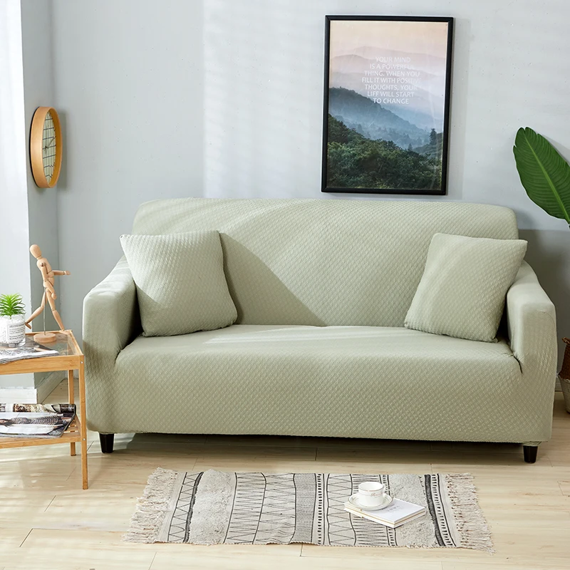 Водонепроницаемые чехлы для диванов, плотные жаккардовые секционные чехлы для диванов для гостиной, чехлы для диванов для собак, домашних животных, кошек, эластичные - Цвет: Green
