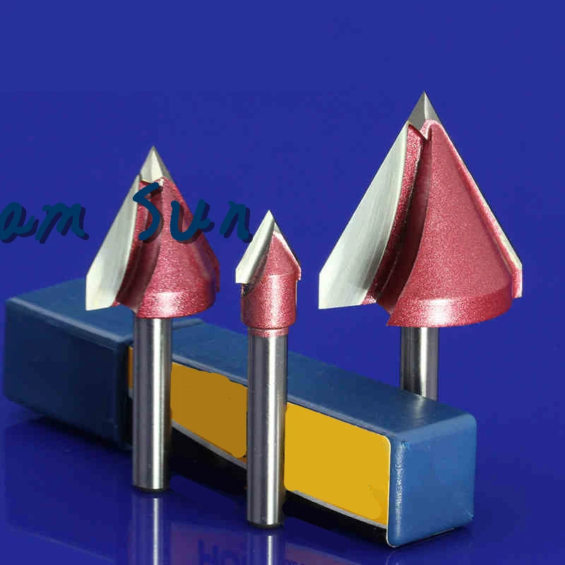 1pcs 6mm Shank 3D V Shape Milling Wood Cutter Knife,CNC Router Bit