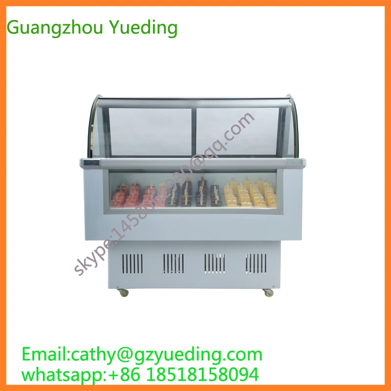 

hard ice cream display freezer/popsicle freezer showcase/gelato display freezer