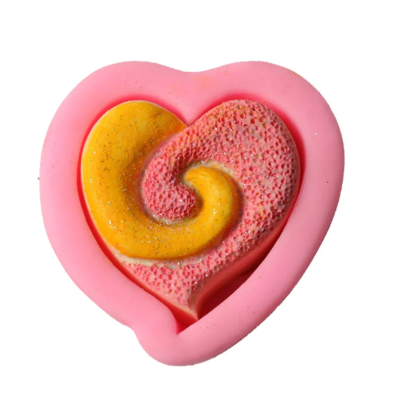 Aomily 3D форма сердца силиконовая форма для шоколадного фондана сердце любовь мыло форма свечи формы из полимерной глины поделки DIY формы базовый инструмент