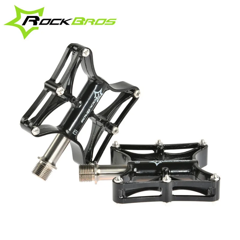 

RockBros Bike MTB Magnesium Pedals Platform CNC Steel Axle /Titanium Axle /Magnesium 9/16" OUTDOOR SPORTS Bike Parts