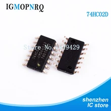 10 PÇS/LOTE 74HC02D SOP14 74HC02 SN74HC02DR SN72HC02 SOP SMD SOP-14 Novo