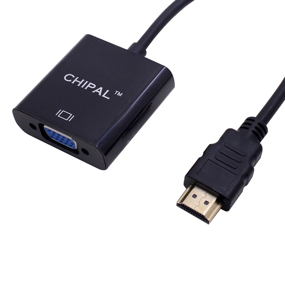 CHIPAL 10 шт. HD 1080P для HDMI-VGA конвертер Кабель-адаптер для все-в-одном ПК компьютер настольный ноутбук планшет HDTV монитор