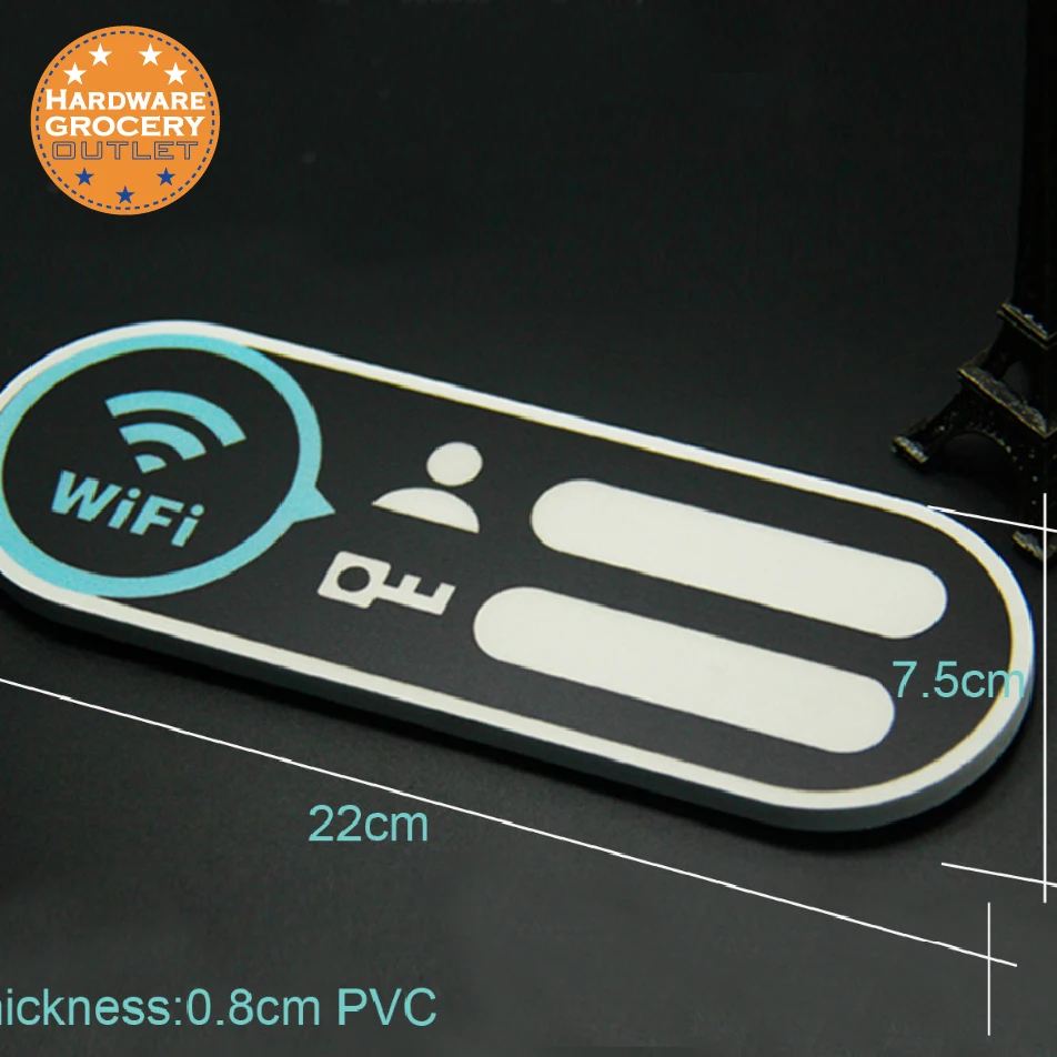 PVC Wifi Password Sign/Plate/Board; Self written Wifi Plate;
