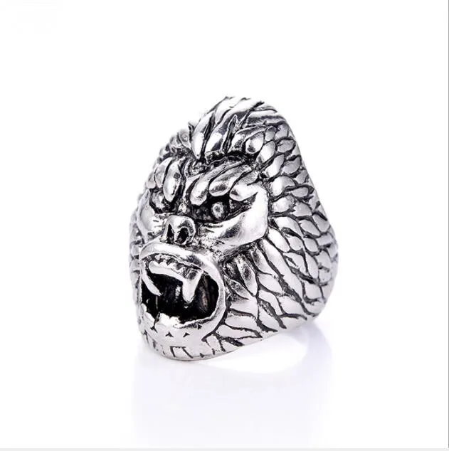 Готические кольца для мужчин в стиле панк Модные ретро череп волк дракон змея тигр животное мужское кольцо ювелирные изделия Аксессуары для Хэллоуина Anillo Hombre - Цвет основного камня: 8