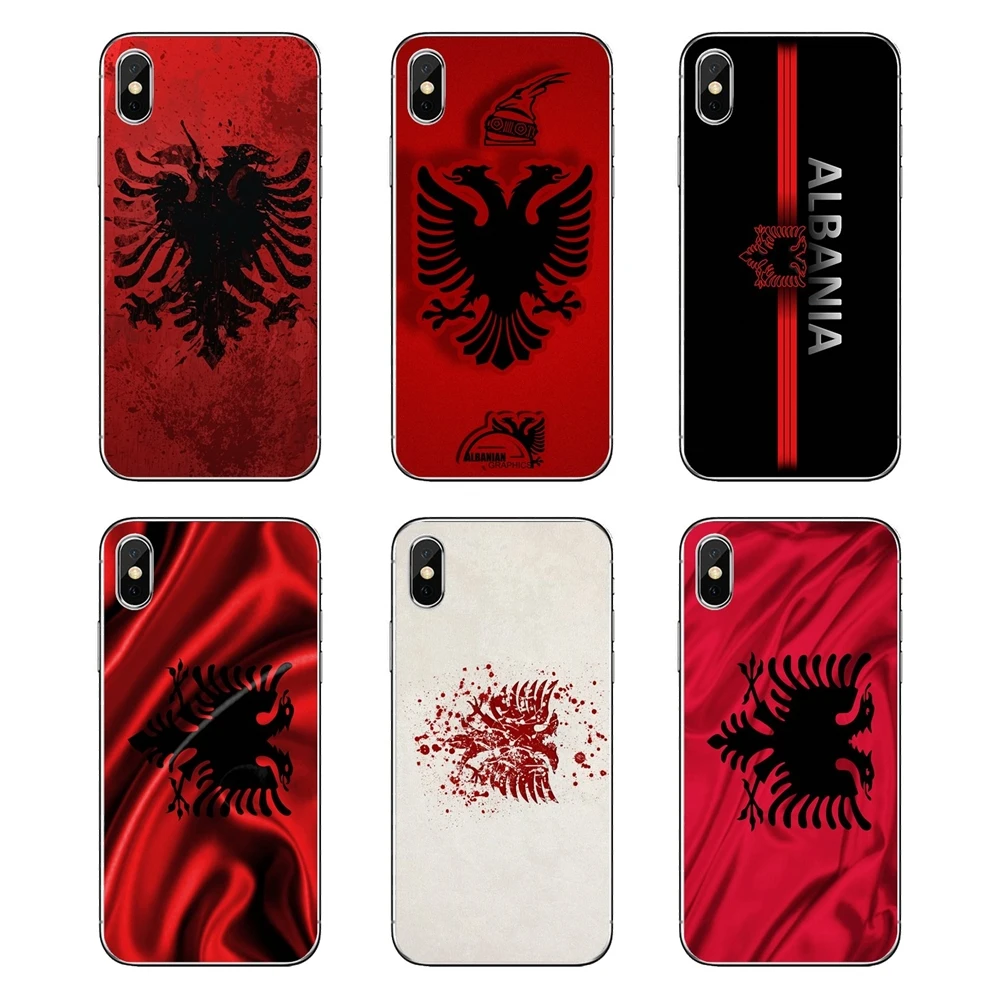 

Retro AL Albania Grunge Flag eagle Pattern TPU Shell Covers For Huawei P20 Lite Nova 2i 3i 3 GR3 Y6 Pro Y7 Y8 Y9 Prime 2018 2019