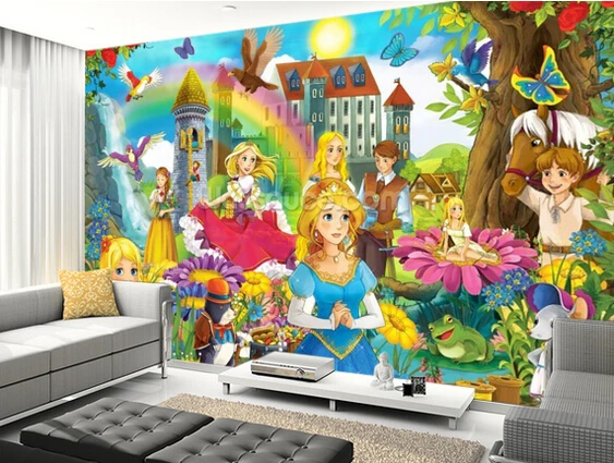Пользовательские детские обои, сказки, 3D Мультфильм фотографии для детской спальни мальчик девочка стены комнаты водонепроницаемые обои