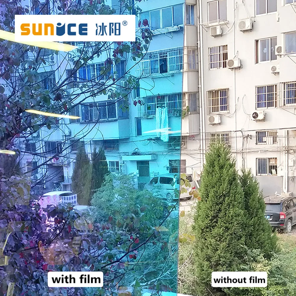 Цветная декоративная радужная пленка Хамелеон на солнечной батарее Sunice вечерние