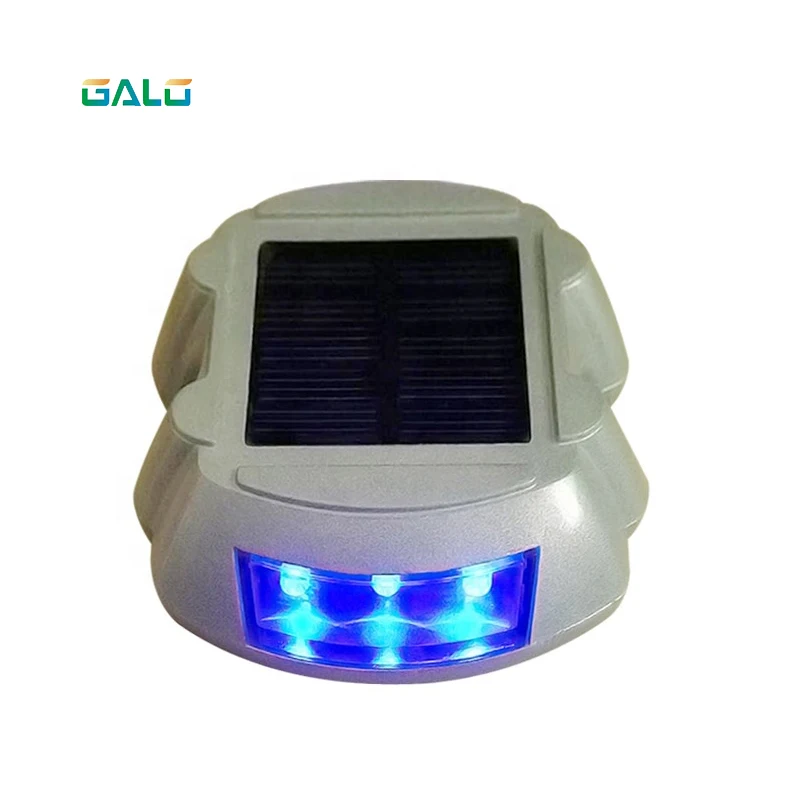 Colored aluminum horseshoe solar led traffic light