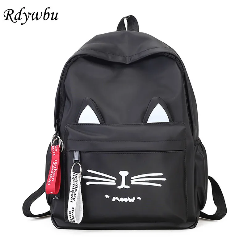 

Rdywbu Cute Cartoon Printing PU Backpack New Animal Students School Bag Casual Large Letters Laptop Travel Bag Rucksack B395