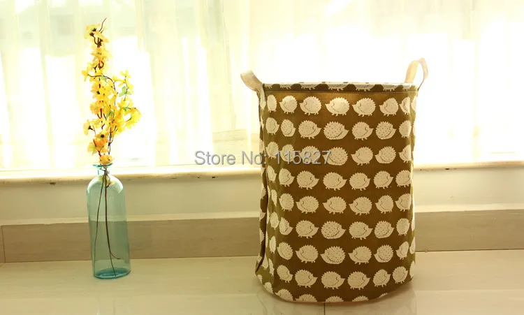В Корейском стиле большой Ёмкость корзина для белья дом ткани чехол для хранения Печать Хлопок+ сумка для хранения белья