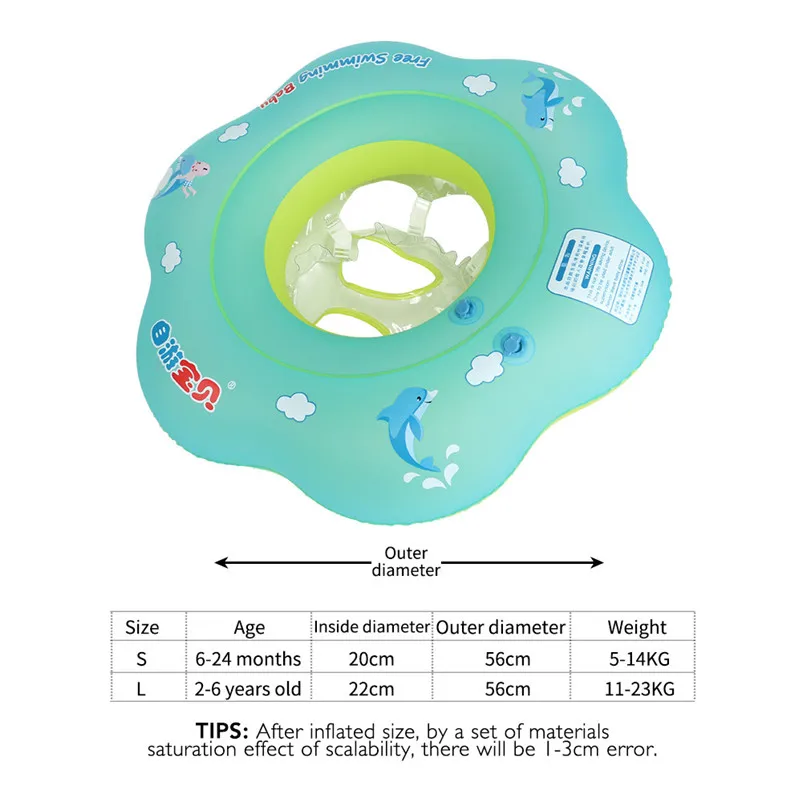 Kids Baby Inflatable Swimming rings summer cute Float Trainer Children Waist Pool Float Ring Pool water sports #4S04 (4)