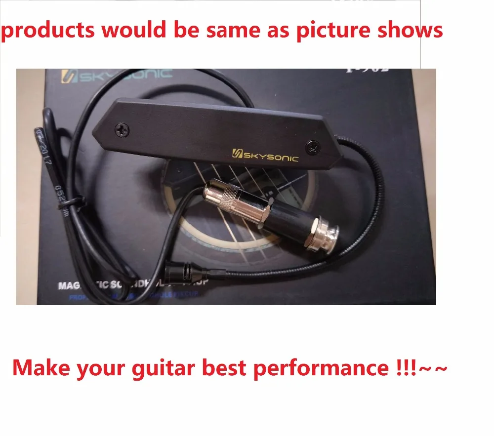

Skysonic T902 Pickup Transducer Magnetic Soundhole With Piezo Avoid Opening for 39"/40"/41"/42" Guitar