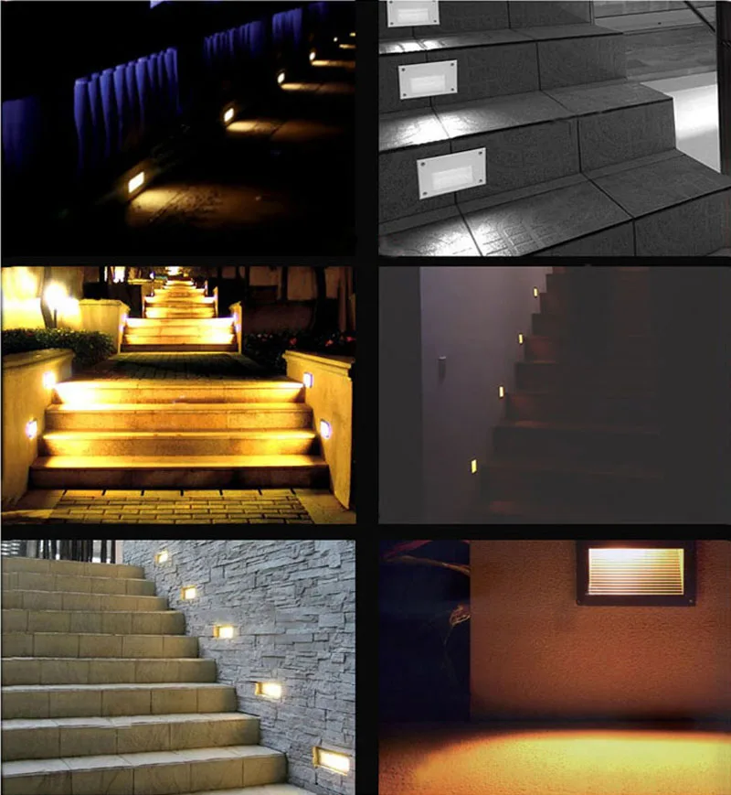 Paisagem ao ar Lâmpada de Assoalho Lâmpada de Iluminação da Escada Incorporado à Prova Lâmpadas Subterrânea Livre Luzes Passo Nocturna Cintilante d' Água Led 3 w 3 Lâmpadas LED subterrânea 3 w Paisagem ao