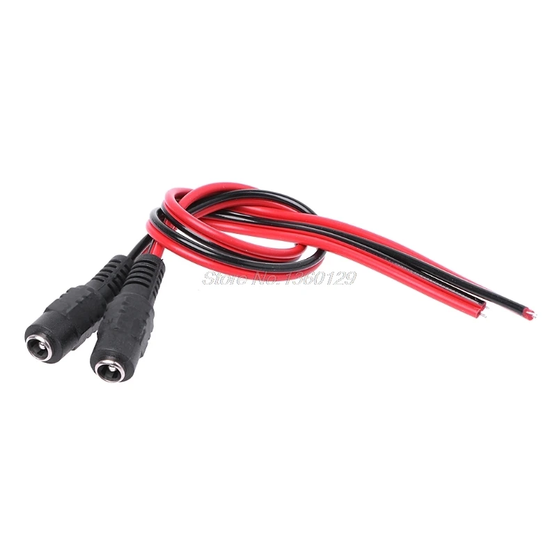 

5Pcs 5.5x2.1mm Female DC Power Plug Connector CCTV PSU Pigtail Cable Jack 12V
