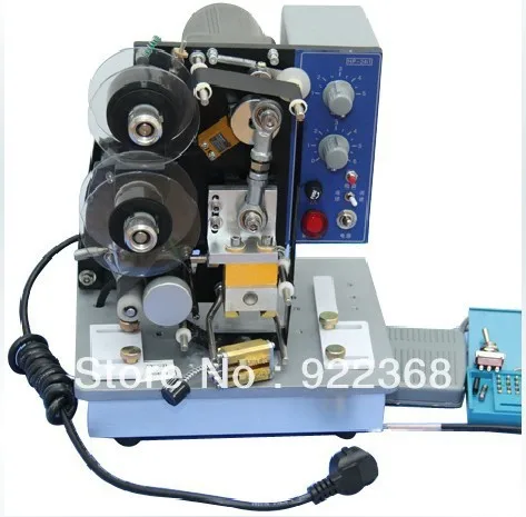 machine date printing ribbon electric expiry coding desk lines pedal switch