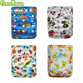 

Goodbum Reusable Nappies Baby Diaper Cover Leakproof Cloth Nappies Printing Selling Soft And Comfortable Snap Fastener 1PC 2020