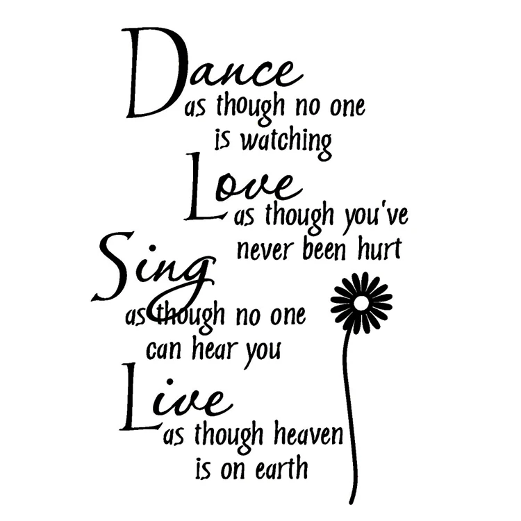 dance as though no one is watching love quote wall decals ... dance as though no one is watching love quote wall decals ...