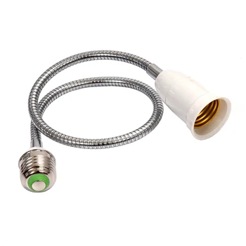 

New E27 to E27 Light Lamp Bulb Flexible Extension Adaptor Converter (White,60cm)