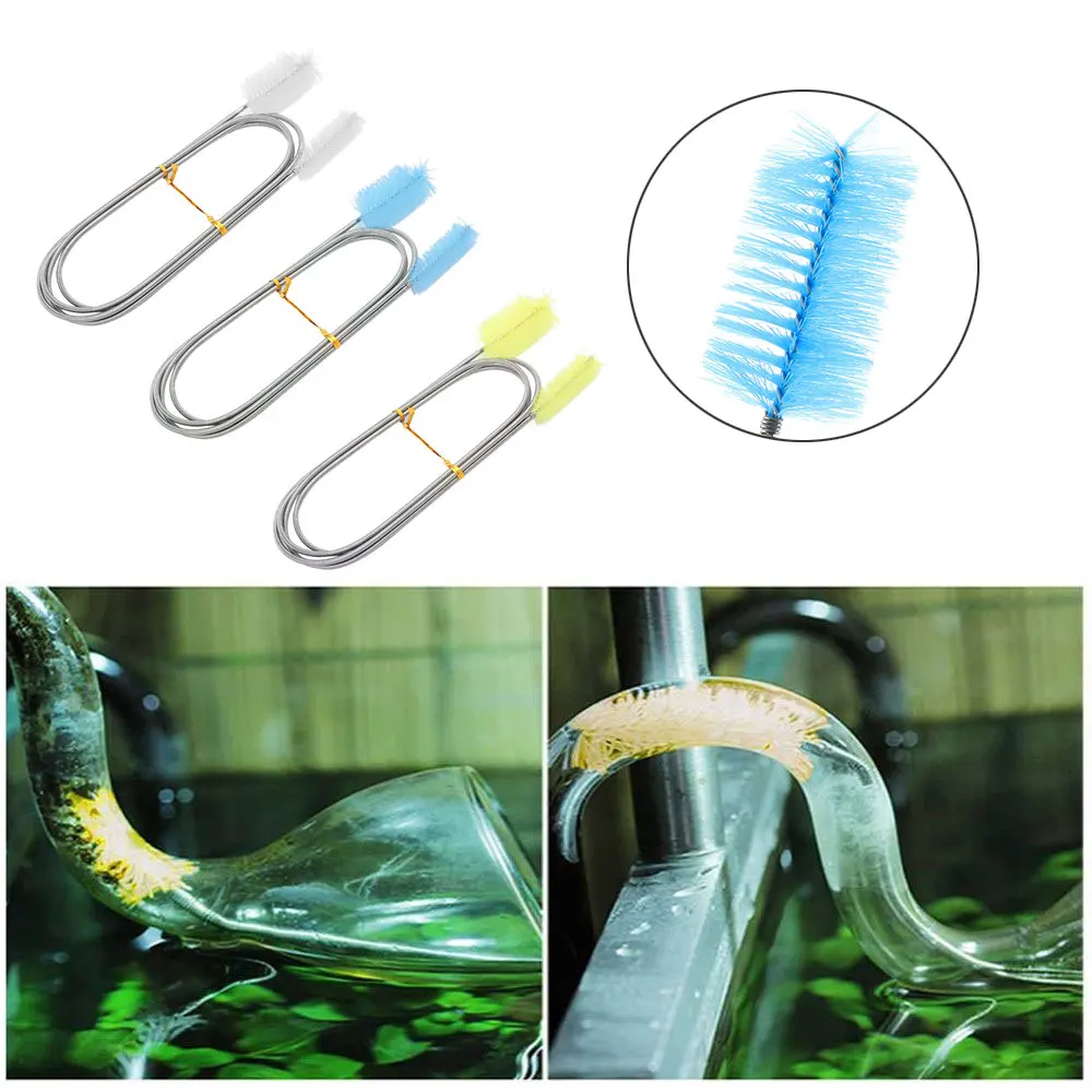 

Flexible Cleaning Ended Brush Double Tube Filter Pump Hose clean Brush for Aquarium Pipe Lever Cleaning Tools