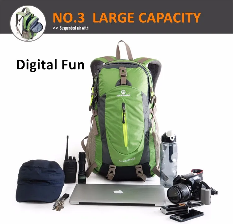 Acampamento ao ar Mochila de Viagem Bolsas para Mulheres 40l à Prova Maleroads Dwaterproof Água Livre Caminhadas Mochila Esporte Daypack Trekking Escalada Volta Masculinas 11 Maleroads 40l à prova dwaterproof água acampamento