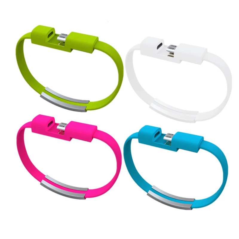 Портативный цветной Мини Micro USB браслет зарядное устройство данных зарядный кабель синхронизации для iPhone X XS XR Android type-C телефонный кабель