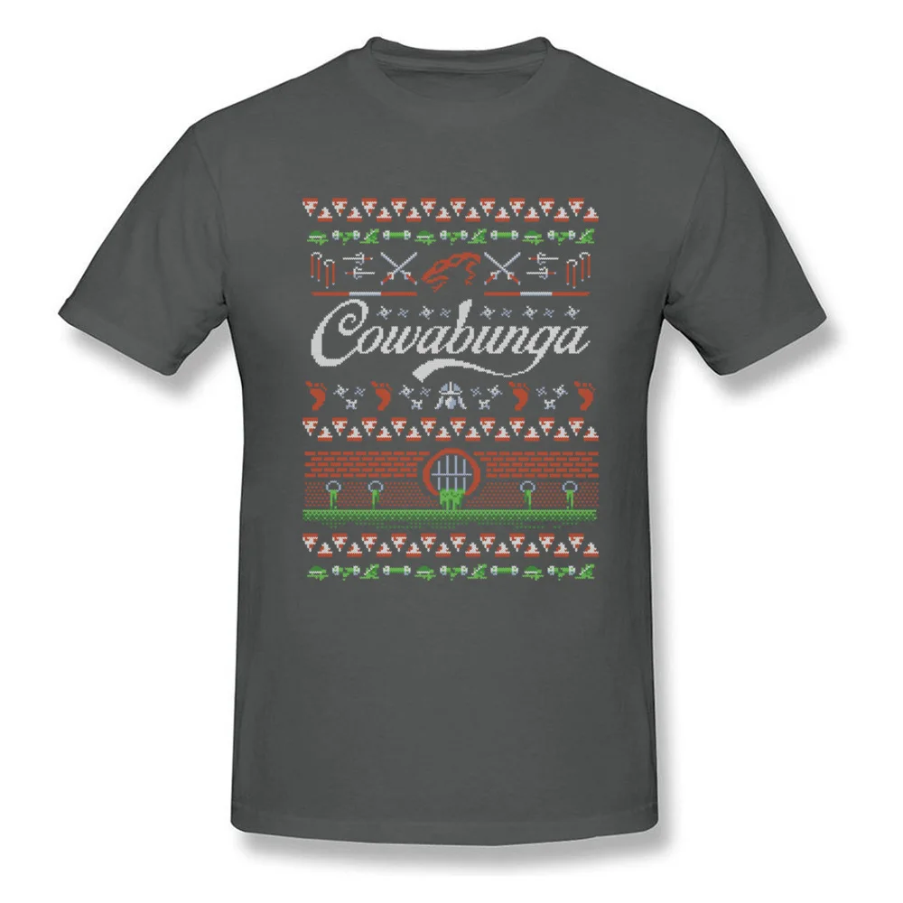 cowabunga christmas 1 9586 100% Cotton Men Short Sleeve Tops Shirts Casual Mother Day T-shirts Group Tee-Shirts Fitted O-Neck cowabunga christmas 1 9586 carbon