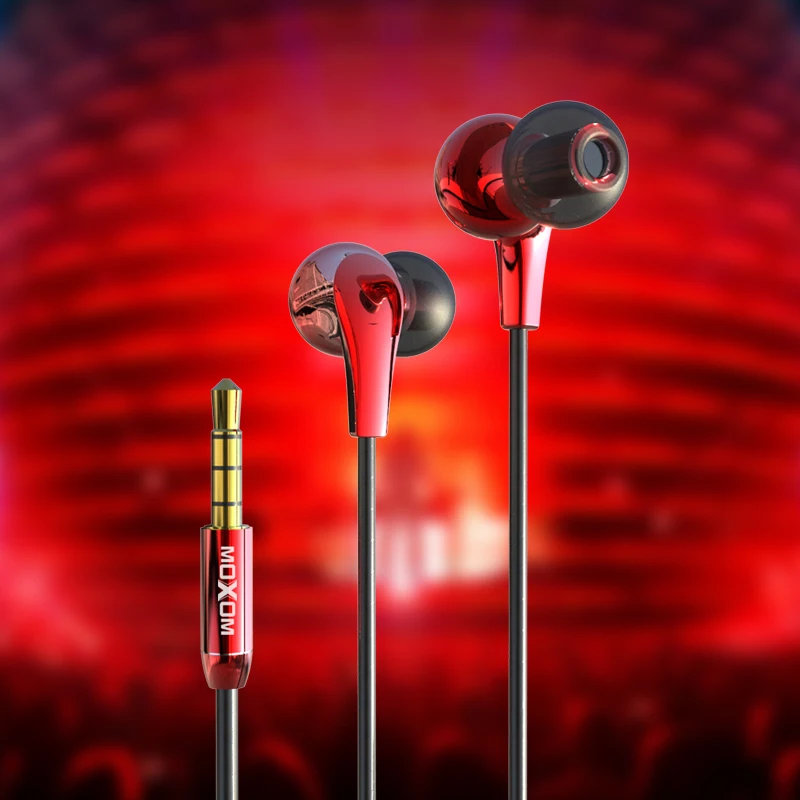 

Original MOXOM Earphone For iPhone Samsung Earphone3.5mm In-Ear earphone For Xiaomi huawei Earphones with Mic Headset