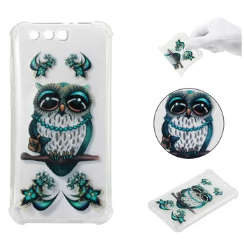 

50pcs/lot Printed Patterns Transparent Clear Soft TPU Case For Huawei Honor 7X / 9 Anti-shockproof Prot