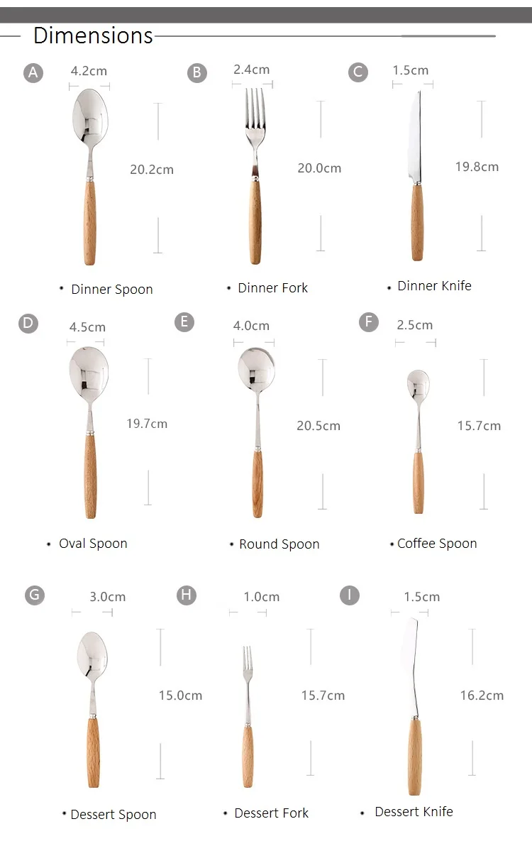 1 шт. набор посуды столовые приборы с деревянной ручкой из нержавеющей стали набор столовых приборов столовая вилка нож ложка круглая овальная ложка десертный нож для масла ложка