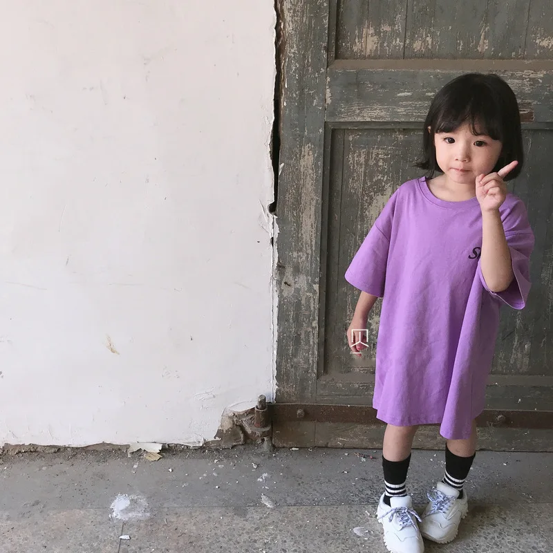 Item de Verão Camiseta com Grande Novo Menina Longa Sorriso Design 2020 17 Mamãe e Bebê