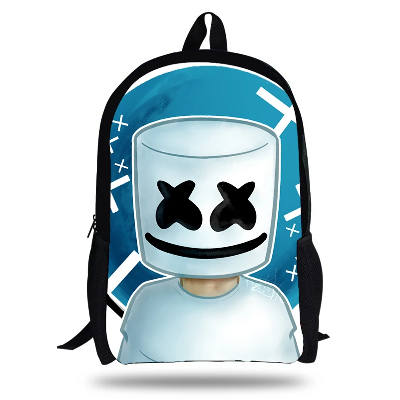 Новый рюкзак Marshmello черный для детей модные школьные сумки мальчиков и девочек